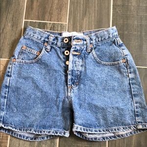 Express blues denim shorts